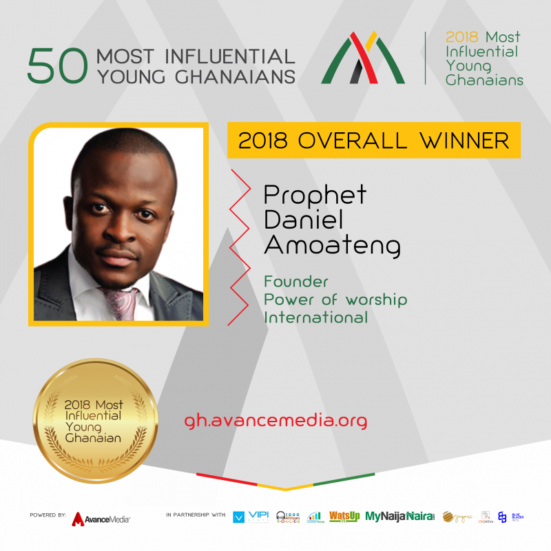 Daniel Amoateng voted 2018 Most Influential Young Ghanaian