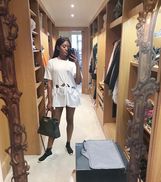 Billionaire Daughter Temi Otedola Shows Off Inside Her Beautiful Closet